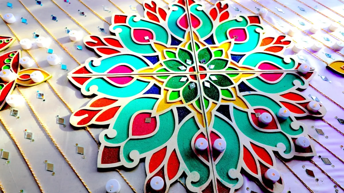 Colorful rangoli pattern for Diwali