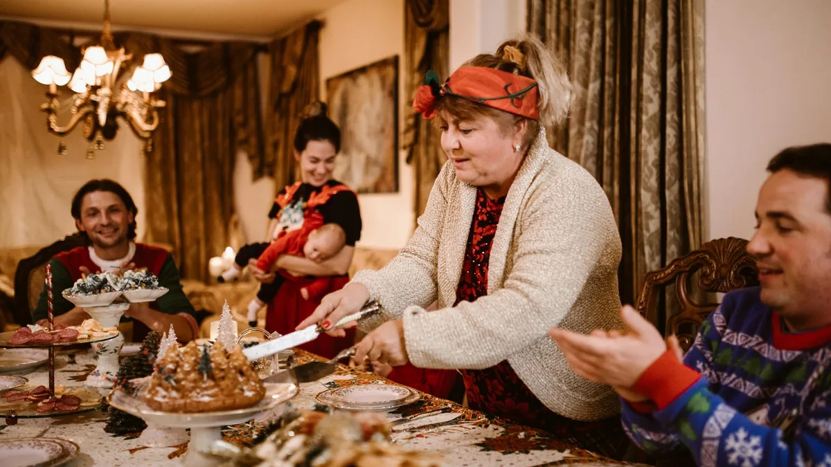 Family celebrating Diwali together at home